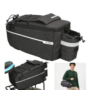 Geanta Spate Bicicleta Impermeabila 9L - B-Soul Negru, Portbagaj + Umar