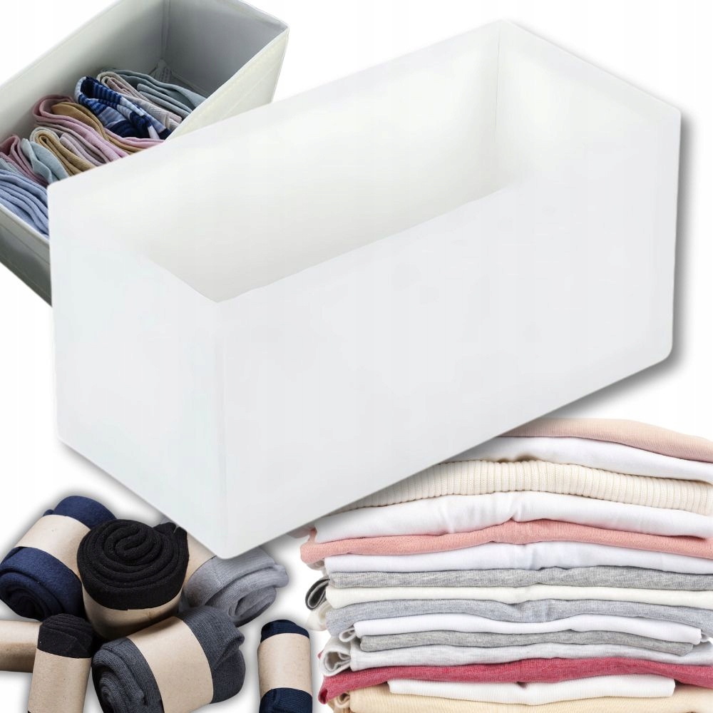 Organizator sutieni lenjerie șosete chiloți 28x14x13 cm, alb